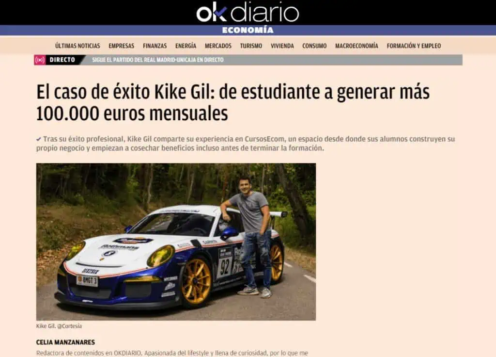 IMG El caso de éxito Kike Gil: de estudiante a generar más 100.000 euros mensuales